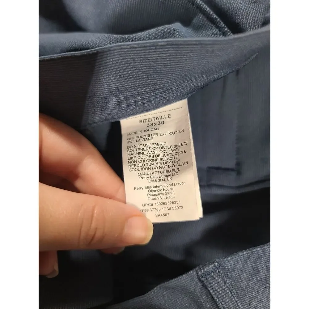 Callaway flat front 4 way stretch blue golf pants ultra comfort Size 38 x30